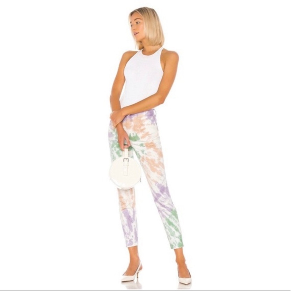 Grlfrnd karolina high rise jeans tie dye